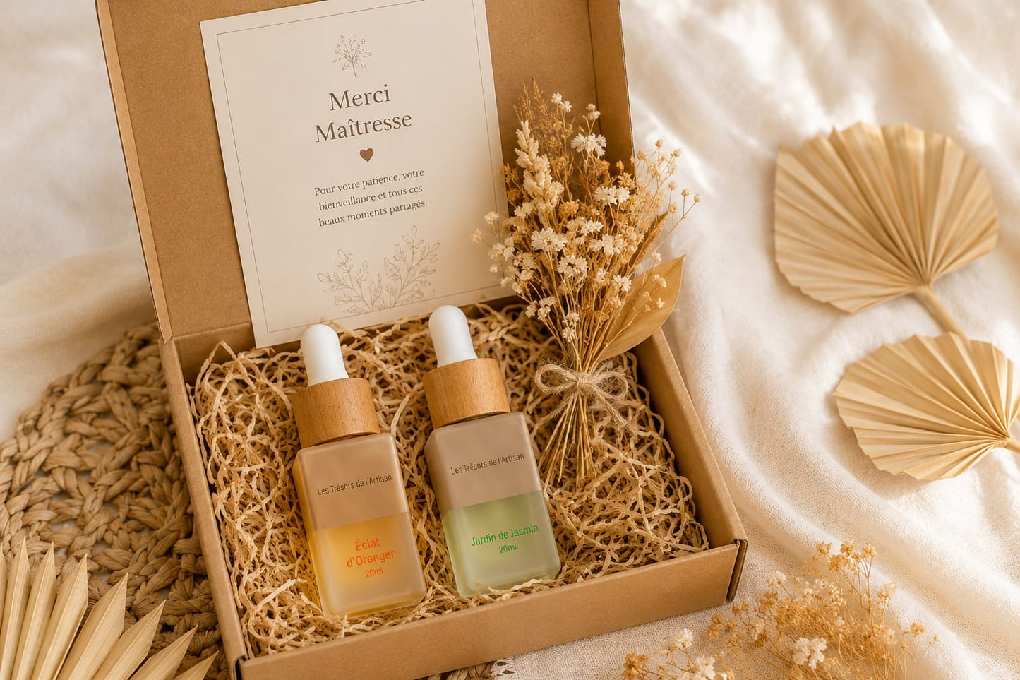 Coffret Merci Maîtresse - Eclat d'Orange et Jardin de Jasmin